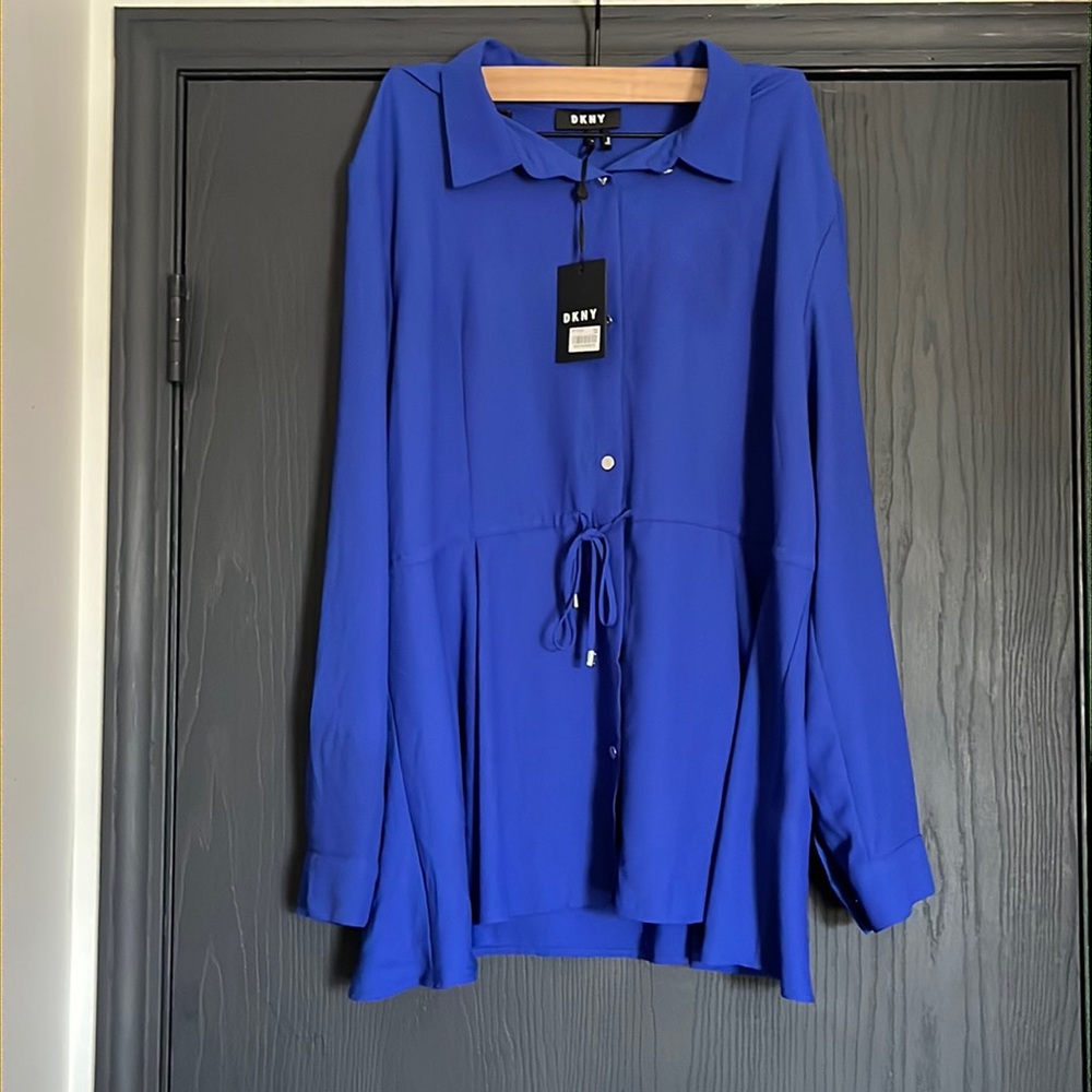 Blue DKNY Blouse With Tags